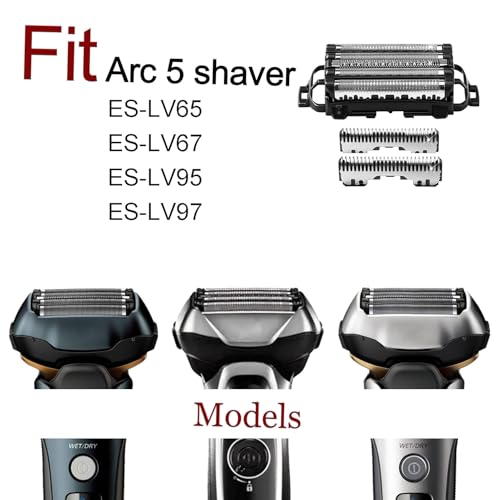 Arc 5 Blades Replacement Heads with Outer Foil and Inner Blade, WES9032 Shaver Replacement Heads for Arc 5 ES-LV97 ES-LV95 ES-LV65 ES-LV67 Electric Shaver.
