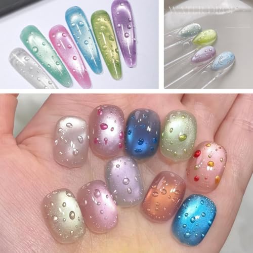 Non-Sticky Gel Top Coat – Shiny Water Drop Finish for Nails