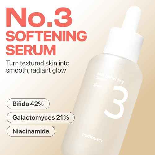 numbuzin No.3 Serum | Skin Softening Serum | Pores, Textured, Bumpy, Rough to Glass Skin | Bifida, Galactomyces, Niacinamide, Adenosine, Panthenol | 1.69 fl. oz.