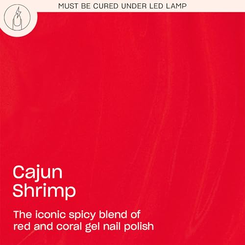 OPI GelColor LED Cure Gel Nail Polish - Blue & Green Shades, Cajun Shrimp Opaque Bright Coral Red