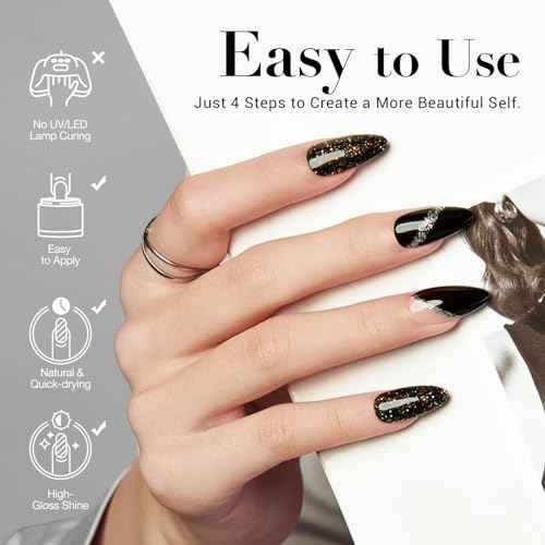 AZUREBEAUTY Dip Powder Nail Basic Set White Black Silver Grey Pure Sparkle 6 Colors All Seasons Dipping Powder Starter Kit French Nail Art Manicure DIY Salon for Women, No Need Nail Lamp Cured