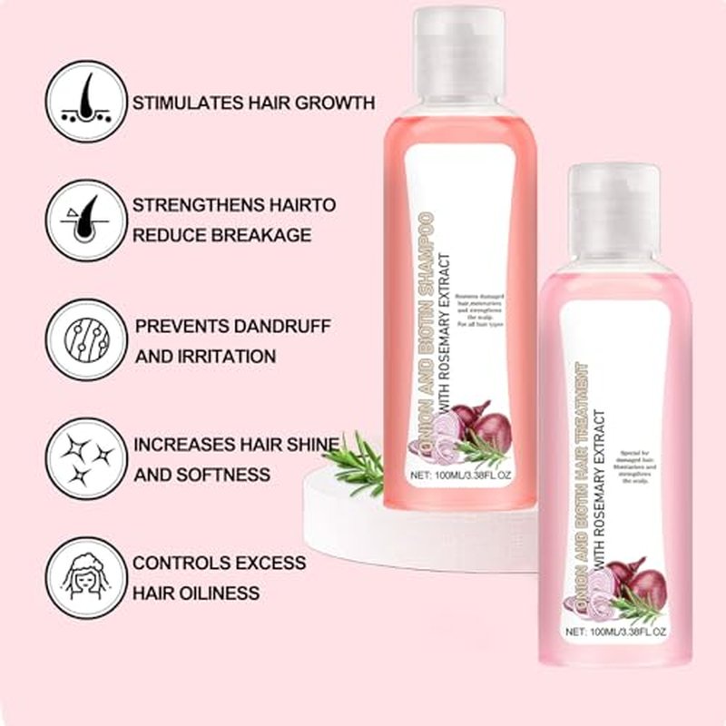 Aseawave Onion Biotin Rosemary Shampoo & Conditioner Set