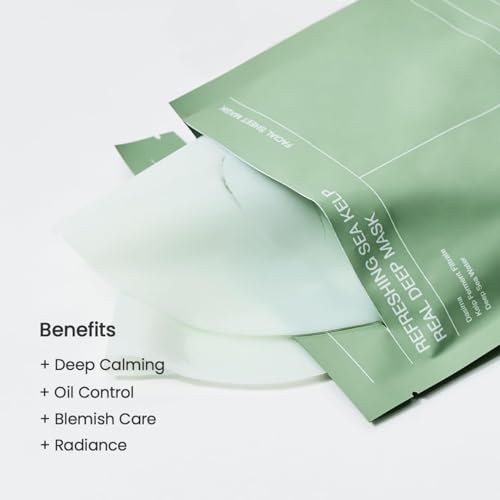 BIODANCE Clear Glow Mask Duo: Bio Collagen & Sea Kelp Real Deep Mask, Gel Face Mask Set for Glass Skin, Pluming, Calming, Korean Skincare Set, Korean Skin Care, Facial Mask Set