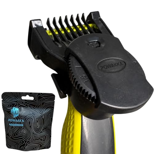 POWAKKA Black 14-in-1 Trimmer & Shaver Guard Compatible with OneBlade - Adjustable Lengths