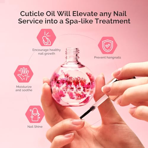 MelodySusie Rose Cuticle Oil - Hydrating Nail Repair with Real Flowers (28ml)