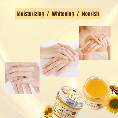 Honey Milk Hydrating Peel-Off Hand Wax Mask for Dry Hands - 2 Pack