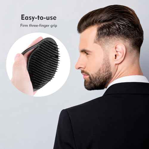 6 Pcs Palm Combs for Men, Massager Hair Brush Comb,Shower Comb,pocket brush