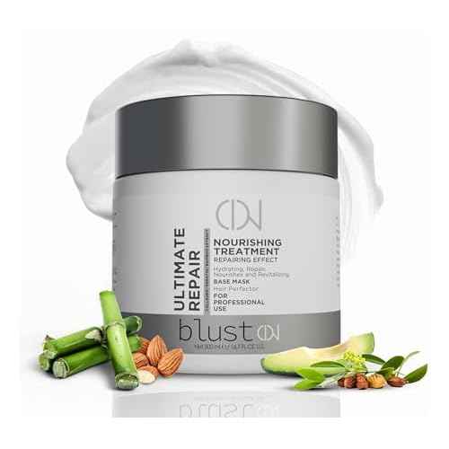 Ultimate Repair Mask with Collagen & Keratin for Damaged Hair - Hydration Deep Treatment for Dry Hair - Frizz Control & Nourishment Mask with Bamboo & Avocado Oil 500Ml