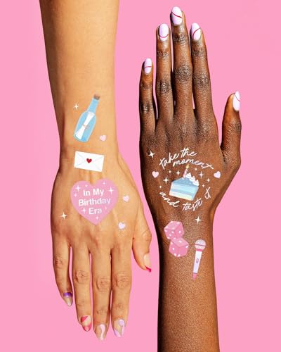 xo, Fetti 50 Iridescent Temporary Tattoos - Birthday Party Favors