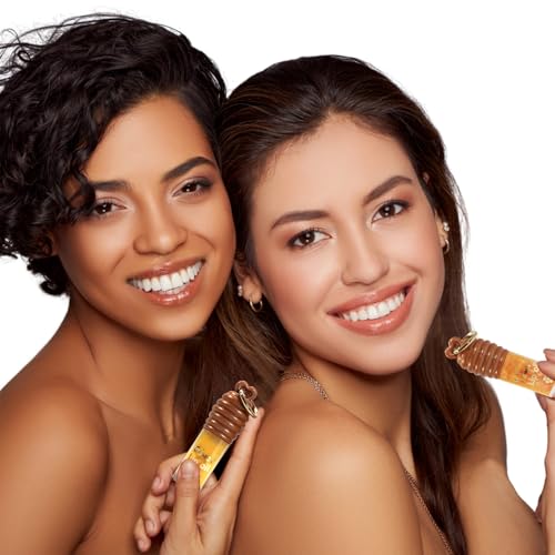 Honey Hydrating Lip Oil Keychain with Vitamin E, 2-Pack