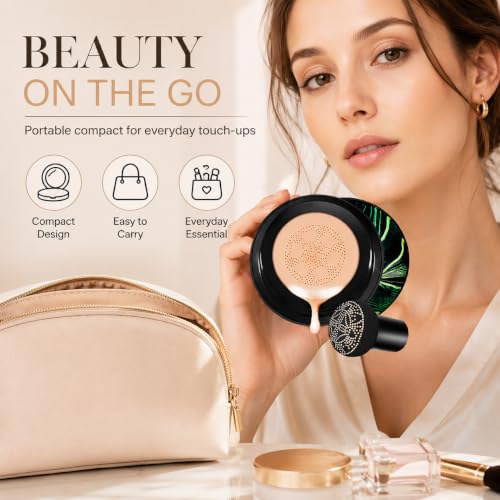 Aurovida Moisture Cushion CC Cream Foundation with Mushroom Head
