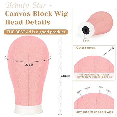 Beauty Star 63" Wig Stand Tripod with 22" Mannequin Head Kit