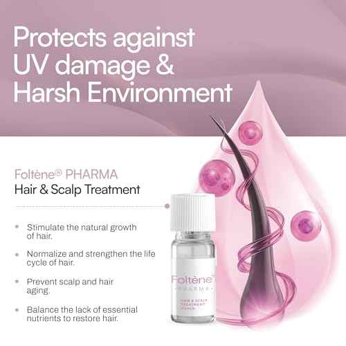 FOLTENE Hair Regrowth Treatment for Women ? Hair Serum for Hair Growth with Tricalgoxyl ? Anti-Thinning Scalp Formula for Thicker, Stronger Hair ? Free from Parabens & Sulfates ? 12 Vials