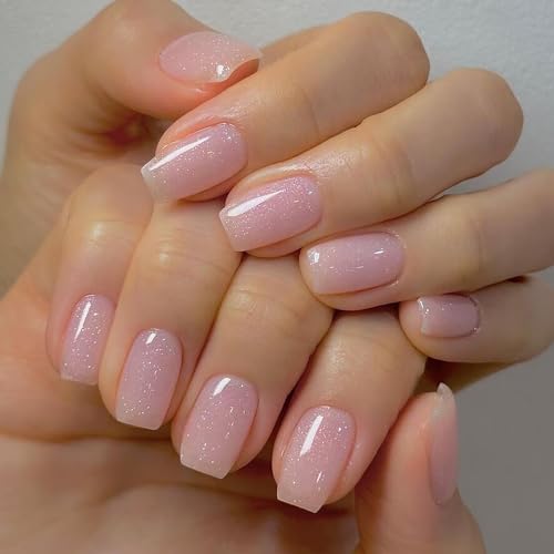 Vishine Sheer Pink Jelly Glitter Gel Polish - 15ml Soak Off UV LED
