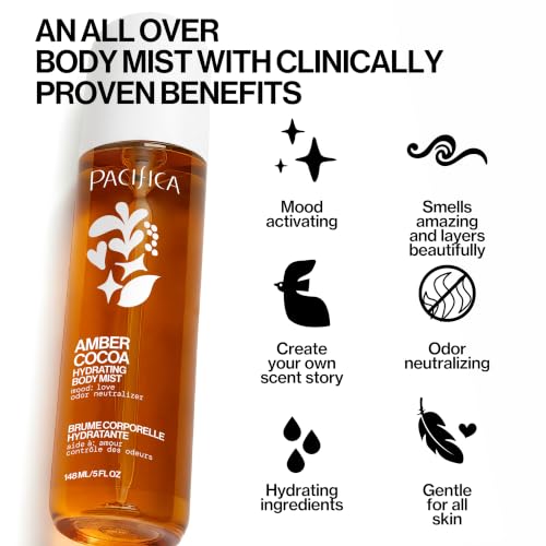 Pacifica Amber Cocoa Gourmand Body Mist for Women, 5 oz – Amber Cocoa Variation