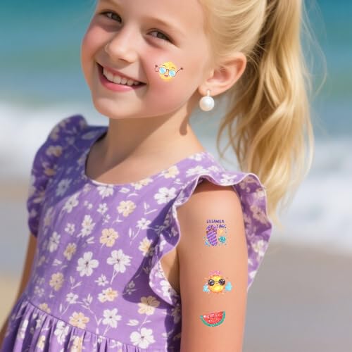 Waterproof Hawaiian Fruit Temporary Tattoos - 80+ Designs