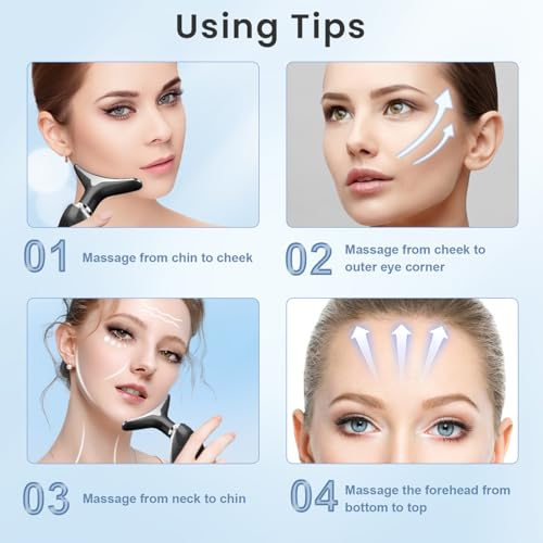 Red Light Therapy Face & Neck Massager for Anti-Aging Skin Rejuvenation