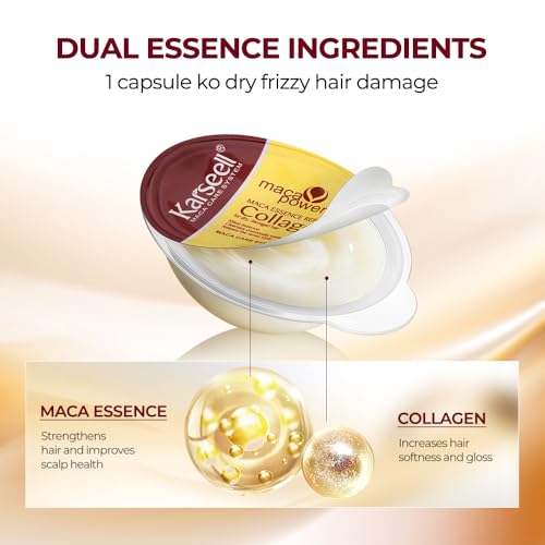 Karseell 8 Pack Travel-Size Collagen Hair Mask for Dry Hair