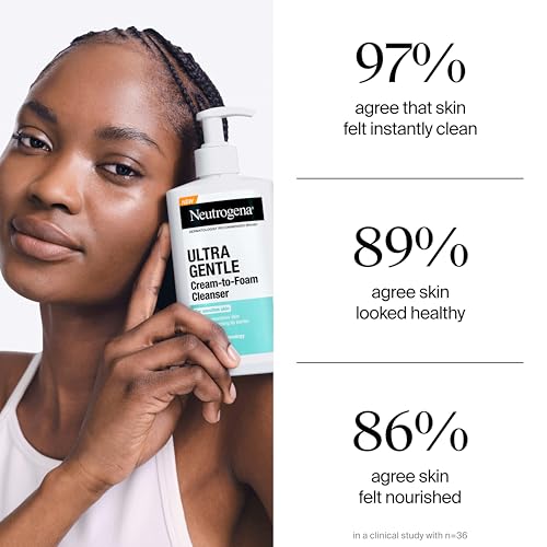 Neutrogena Ultra Gentle Cream-to-Foam Face Wash 12 fl oz - Sensitive Skin, Pack of 1