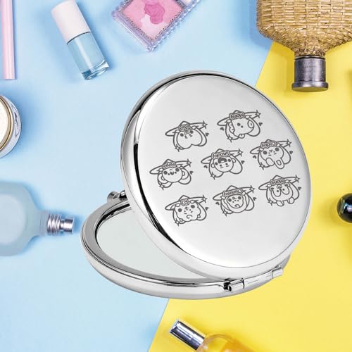 KEYCHIN K-Pop Boys Pocket Mirror Korean Group Fans Gifts Korean Bangtan Compact Makeup Mirror for K-Pop Fans (BT Mang-S)