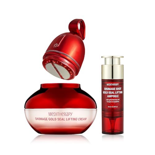 Meditherapy Gold Seal Lifting Cream & Device Set for Face Tightening & Radiance