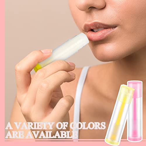 Sumind 300 Pcs Lip Balm Tubes Empty Plastic Lip Gloss Balm Containers Twist-up Empty Lipstick Tubes with Caps for DIY Homemade Lipsticks Homemade Solid Perfume, 5 ml, Colorful, BPA Free & Leak Free