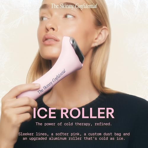 The Skinny Confidential Ice Roller for Face – Stainless Steel Depuffer