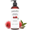 PURA D'OR Organic Castor Oil 16oz Cold-Pressed for Hair Skin Nails - USDA Certified