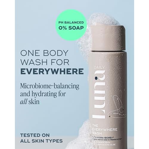Luna Daily The Feminine Wash + Body Oil Set | Travel-Size Feminine Hygiene & Moisturizing Duo | pH-Balanced Body Wash & Soothing Ingrown Hair Oil | Nourishing & Pregnancy-Safe