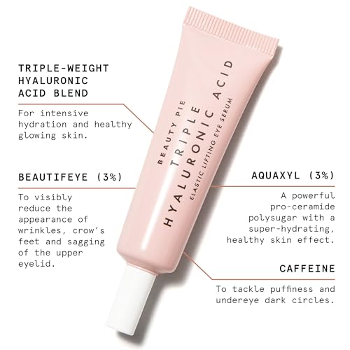 Beauty Pie Triple Hyaluronic Acid Elastic Lifting Eye Serum 15ml ? Firming & Brightening Treatment for Dark Circles, Puffiness & Fine Lines ? Lightweight, Fragrance-Free Eye Serum