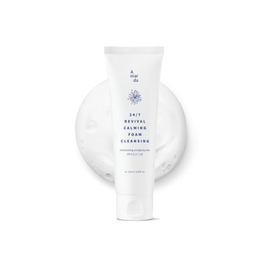 A MAR DA 24/7 Revival Foam Cleanser 120ml – Low-pH Face Wash for Sensitive Skin with Resurrection Plant, Hyaluronic Complex & Coconut-Derived Surfactants