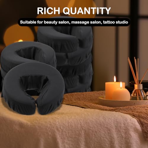 Microfiber Massage Table Face Cradle Covers - 12 Pack Reusable Headrest Covers