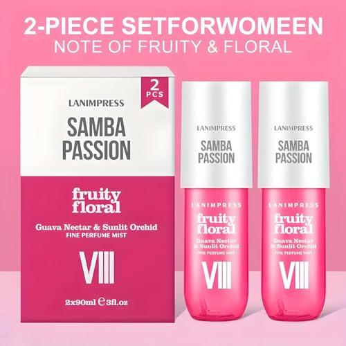 2 Pack 6oz Hair Mist & Body Spray for Women - Fruity Floral Perfume