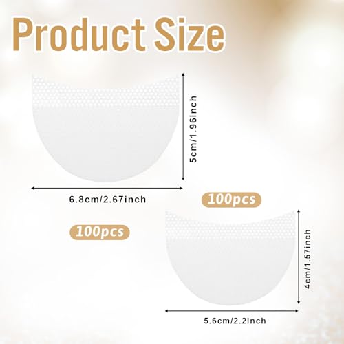 200 Pcs Eyeshadow Shields, Eye Makeup Tape for Eyeshadow Lint Free Under Eye Patches Makeup Tape Prevent Make up Residue Under Eyes Pads for Eyelash Extensions, Tinting and Lip Make up