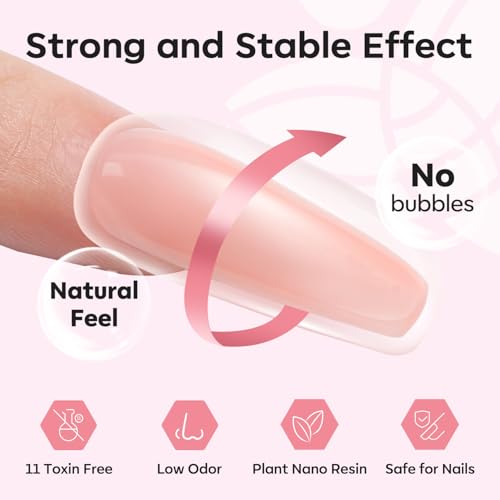 Modelones Poly Nail Gel Extension Kit with 48W UV LED Lamp - 6 Colors