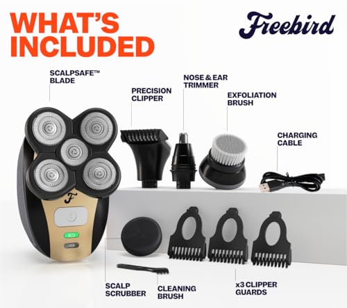 Freebird FlexSeries Electric Head & Body Shaver - Cordless Waterproof