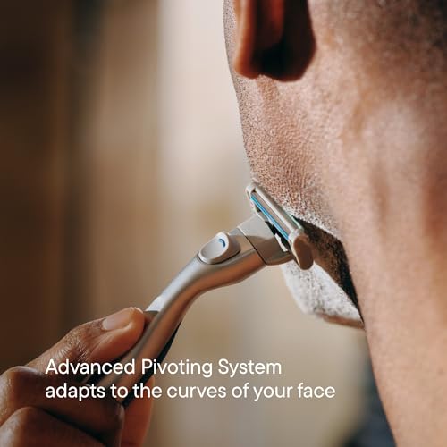 Harry's-PLUS: Razor for Men - Premium Handle and Razor Blade Cartridge - Advanced Pivoting System - Shaving Kit for Men - Clay