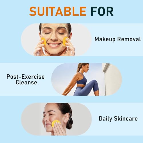Turmeric Kojic Acid Cleansing Pads - 80 Pcs in 2 Jars - Exfoliating & Hydrating Turmeric Cleansing Pads for Face
