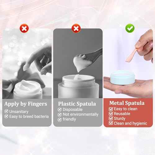 3 PCS Mini Metal Makeup Spatula, Reusable Skin Care Cosmetic Spatula Facial Applicator Tool Beauty Spatula Cosmetic Spatula for Face Mask Cream Lotions Moisturizers(Silver Gold Rose Gold)