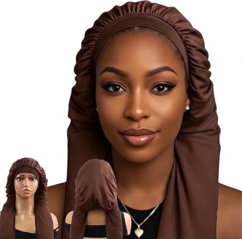 Long Satin Bonnet for Braids & Locs – Extra Large Hair Wrap for Long Hair