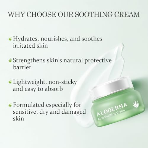 Aloderma Essential Aloe Clearing Set - 4 Pieces - Cleanser, Soothing Cream, Aloe Vera Gel with Tea Tree Oil and Aloe Clearing Gel