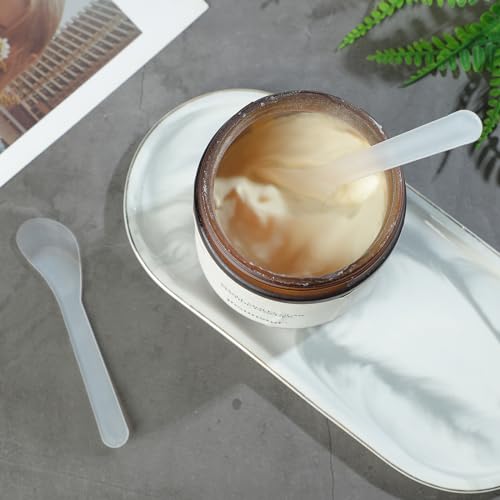200 Pack Large Cosmetic Spatulas 5 Inch Plastic Makeup Spatulas Disposable Facial Skincare Face Mask Applicators (Translucent)