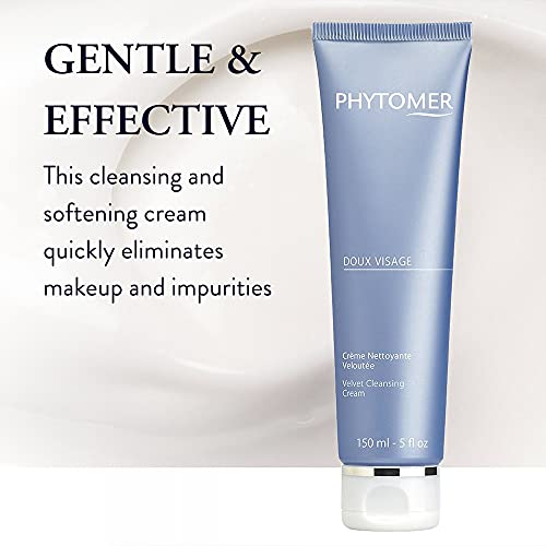 Phytomer Doux Visage Velvet Facial Cleansing Cream | Gentle Facial Cleanser & Make-up Remover | For Soft, Hydrated Skin | Safe & Natural Ingredients | Sustainable & Eco-Friendly | 150ml