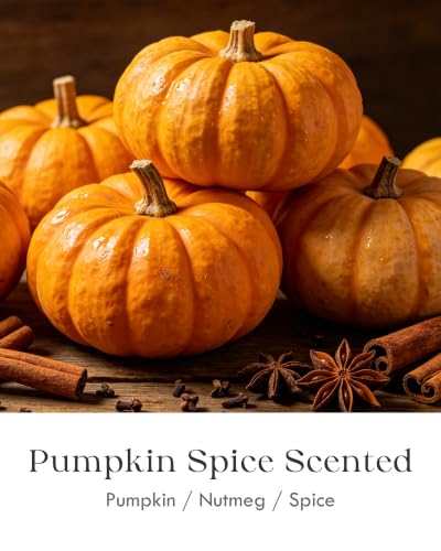 AOOVOO Fall Pumpkin Spice Candle 12oz Scented Home Decor - Cozy Autumn Atmosphere