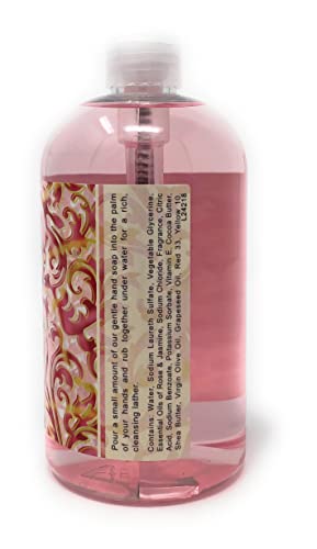 Greenwich Bay Luxurious Hand Soap Rosewater & Jasmine 16 Fl Oz – Pump Bottle, Rosewater & Jasmine