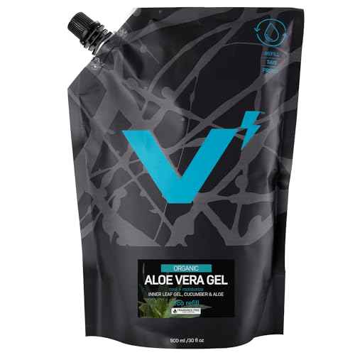 VOLT Organic Aloe Vera Gel for Face & Skin - Soothes, Moisturizes & Refreshes Naturally - 30 Fl. Oz (900ml)
