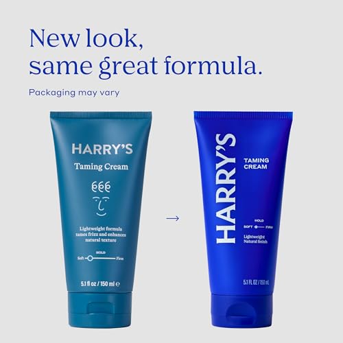 Harry's Taming Hair Cream for Men with Soft Hold and Natural Finish - 5.1 fl oz - PACKAGING MAY VARY (Pack of 2)