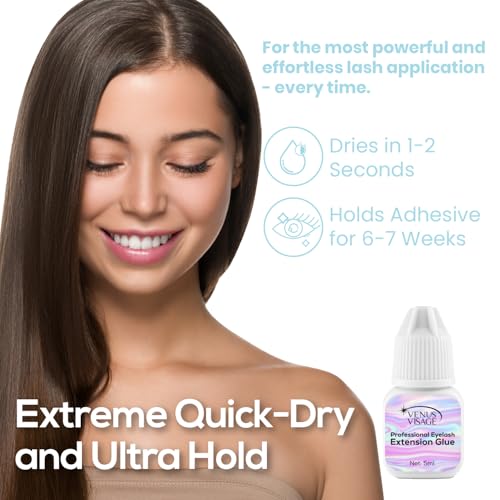 Venus Visage Professional Eyelash Extension Glue, 5mL, 2 Pack