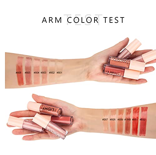 MAEPEOR Moisturizing Lip Gloss Set 6 Neutral Nude Shades