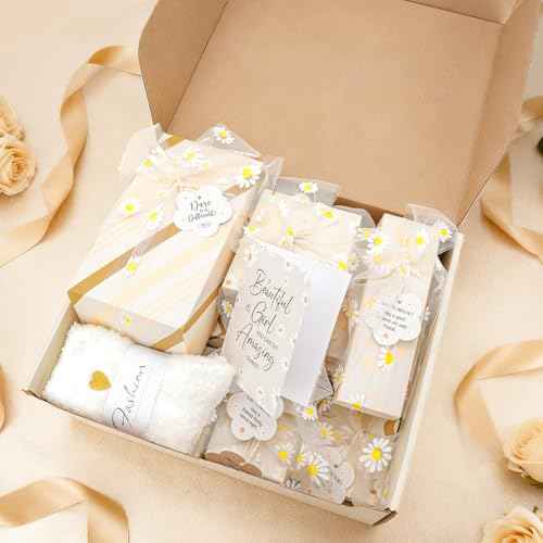 Set of 9 Individually Wrapped Teen Girl Gifts Trendy Stuff, Cute & Practical, Christmas/Birthday Gift for Granddaughter Daughter Niece Ages 8-16, with Empowering Tasks(Cream)